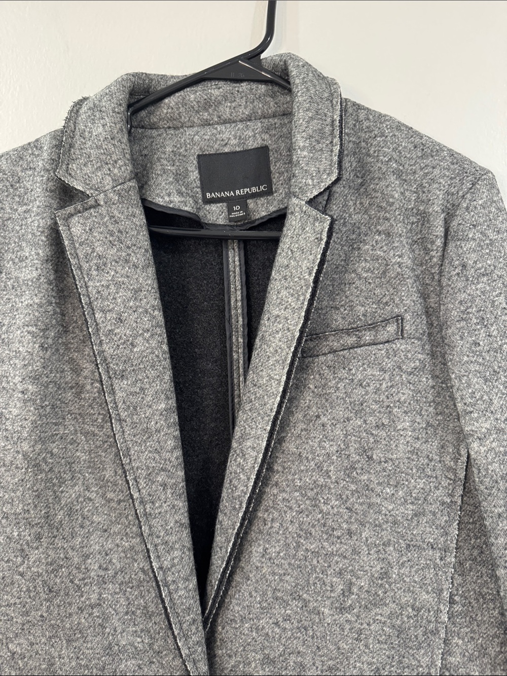 Banana Republic Women’s Gray Wool-Blend Single-Button polished Coat - Picture 2 of 6